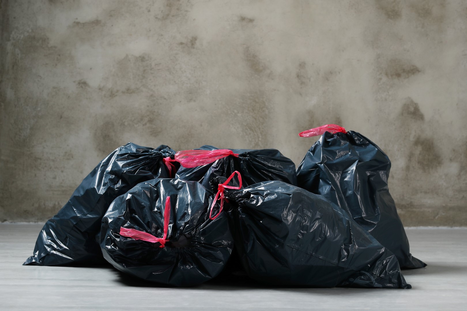 pile of trash bags
